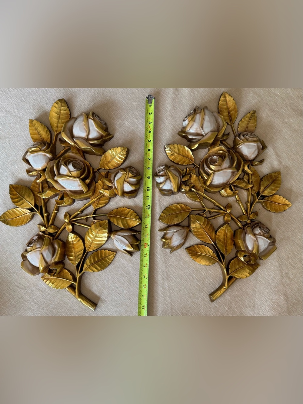 Syroco Roses Flower 3D Wall Hanging - Set of 2